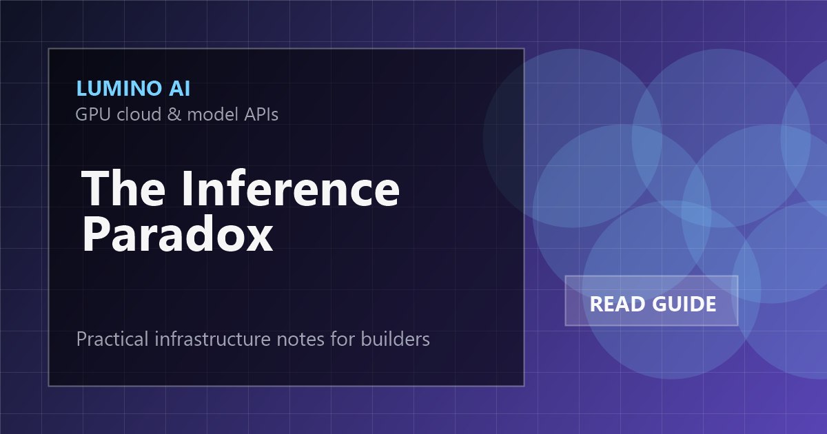 Lumino Blog - GPU Rental, AI Infrastructure and Model API Guides